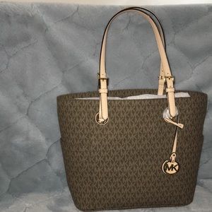 Michael kors jet  set signature logo tote — purse